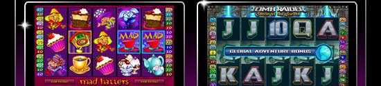 Mad Hatters & Tomb Raider II Video Slots